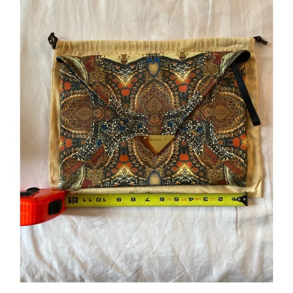Etro Printer Leather Pouch - Pristine Condition - image 4